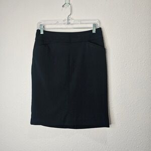Worthington Petite Black Pencil Skirt Career‎ Business Office Womens Size 2P